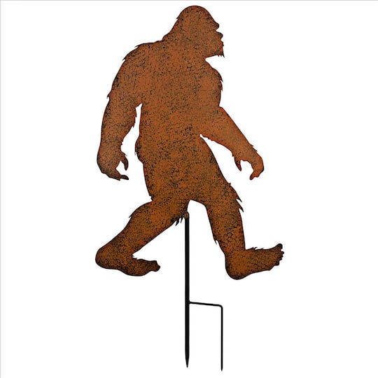 Design Toscano&#xAE; 3ft. Bigfoot Spotted Metal Silhouette Yeti Garden Stake